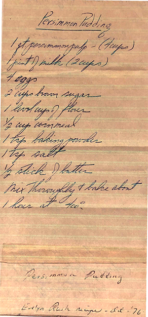 Persimmon Pudding